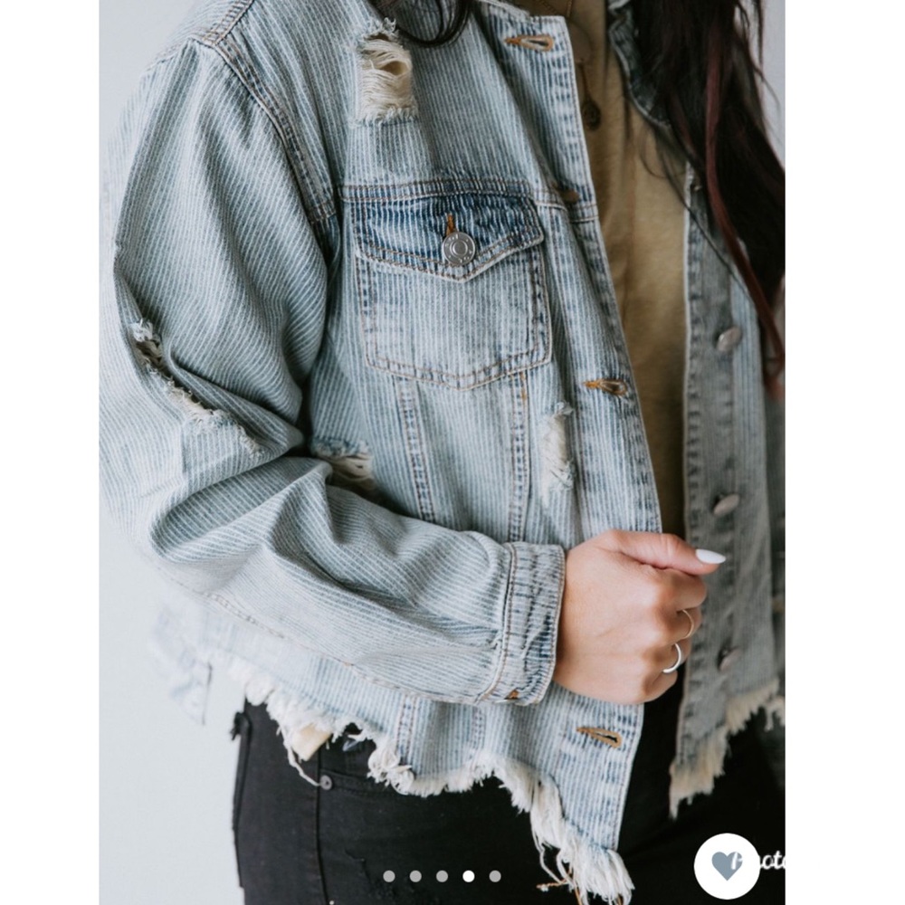 Striped Denim Jacket